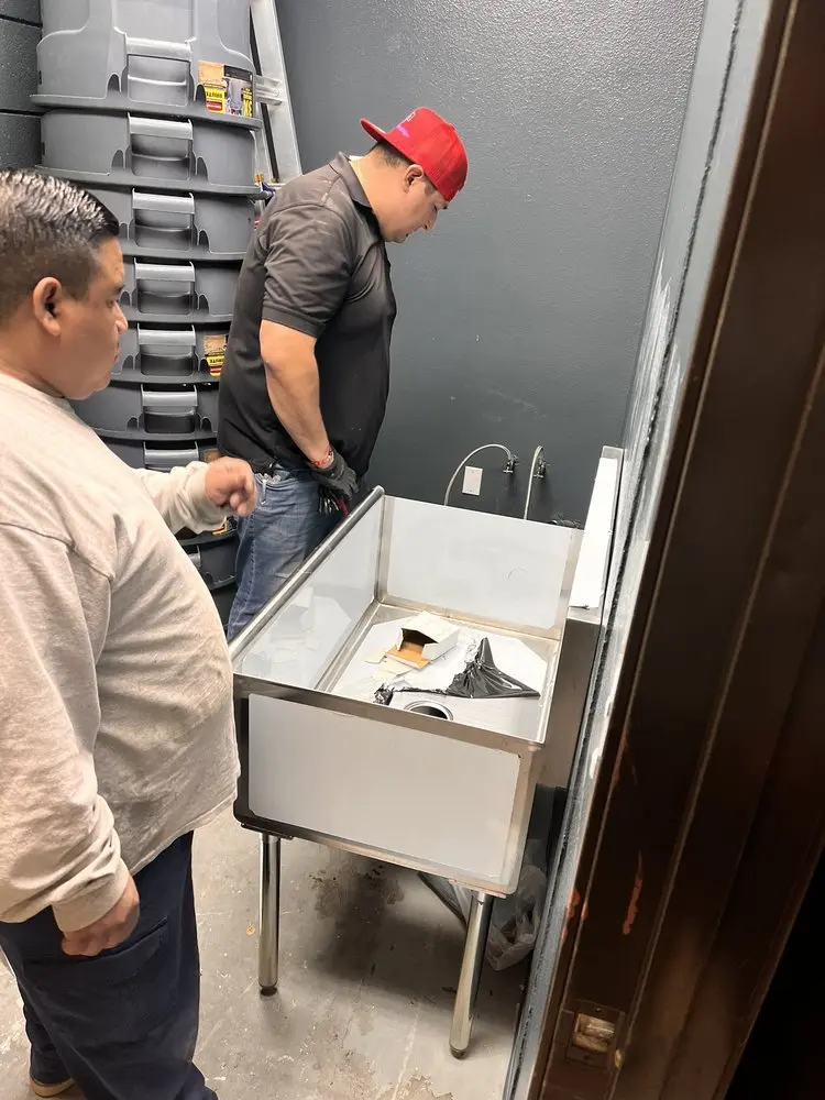 Commercial plumbing and sink installation in Reno